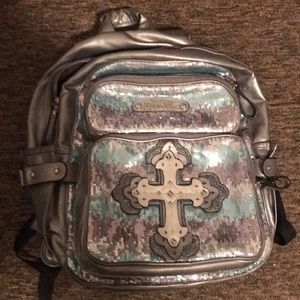 Miss Me grey backpack